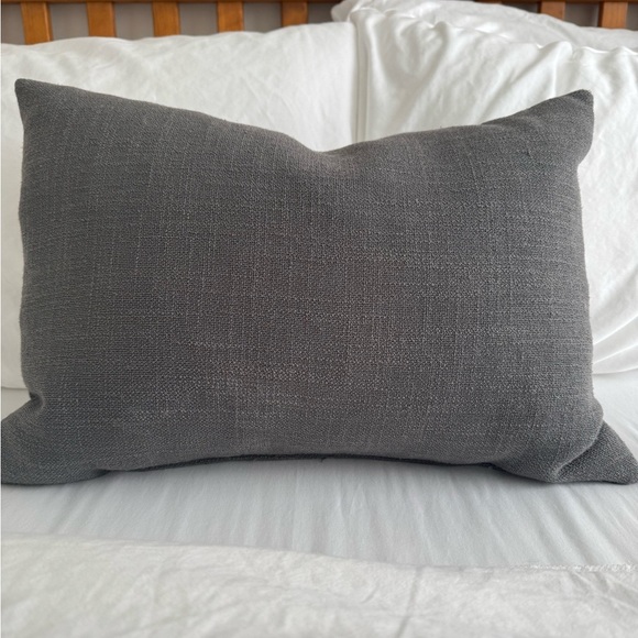 Other - Gray Textured Throw Pillow